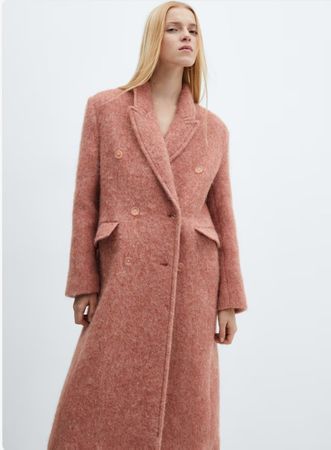👍MANGO Mantel Wollmantel rosa 38-40 NEU Fr.279.95