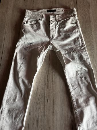 Replay Jeans Blanc, Taille 29/34, Look Détruit, Été ☀️