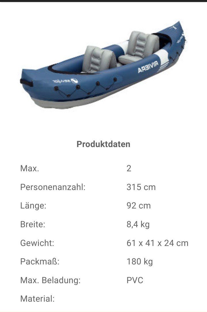 Sevylor Barche: Schlauchboot Kajak – Usato da Oberburg venduto da Briga23
