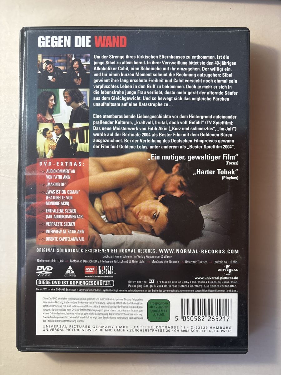 Tutti i DVDs: Gegen die Wand – Usato da Ruswil venduto da Slivio_ 1