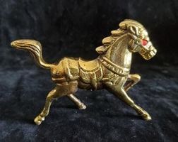 Peru: wunderschöne Bronze Pferd Figur, Neu!!