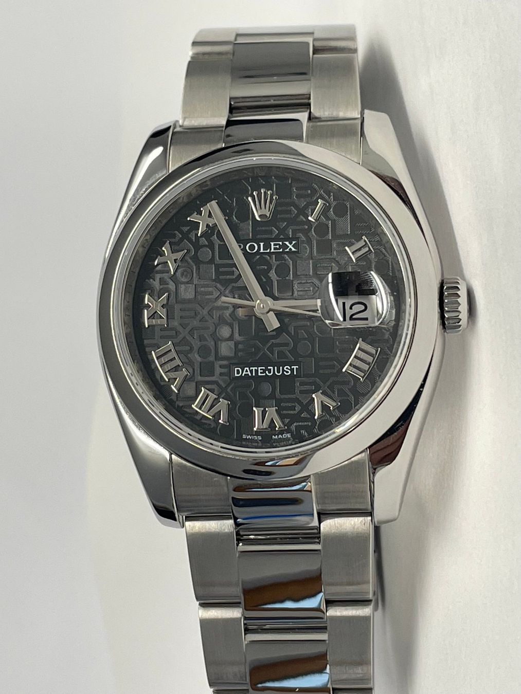 Rolex Datejust 36 Stahl Oyster Ziff. Black Roman Jubile (Gebraucht) in ...