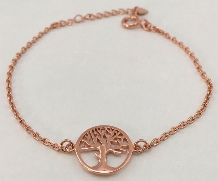 Bracciali & Braccialetti: Armkette Lebensbaum Silber 925 roségold – Nuovo e nell'imballaggio originale da Erlinsbach venduto da moseco 1