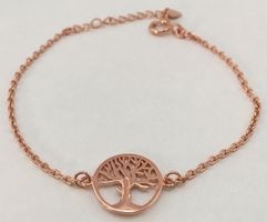 Armkette Lebensbaum Silber 925 roségold