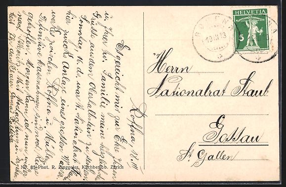 Cartoline postali: Roffna im Oberhalbstein, Gesamtansicht a – Usato da Berlin venduto da bartko-reher 1