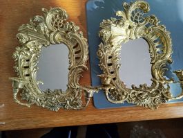 Wandkerzenhalter mit Spiegel Antik