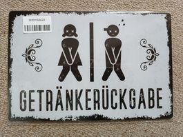 Blechschild Toilette WC