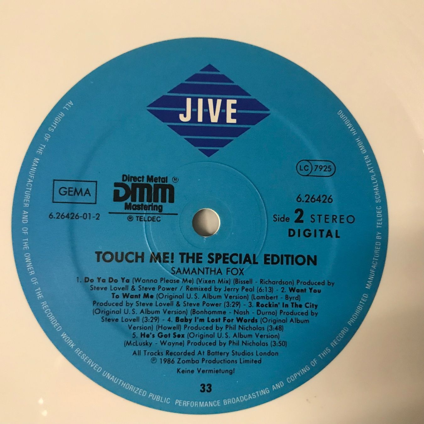 Schallplatten: Samantha Fox - Touch Me (White Vinyl) – Gebraucht aus Aesch BL von BlueMusicRecords 4