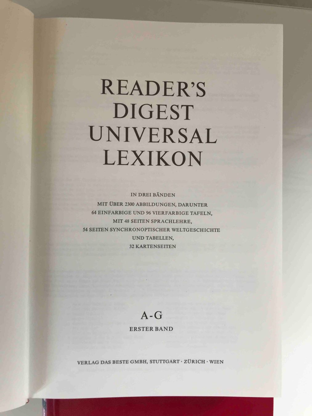 Libri: Reader's Digest Universal-Lexikon - 3 Bände – Usato da Zürich venduto da oso04 3