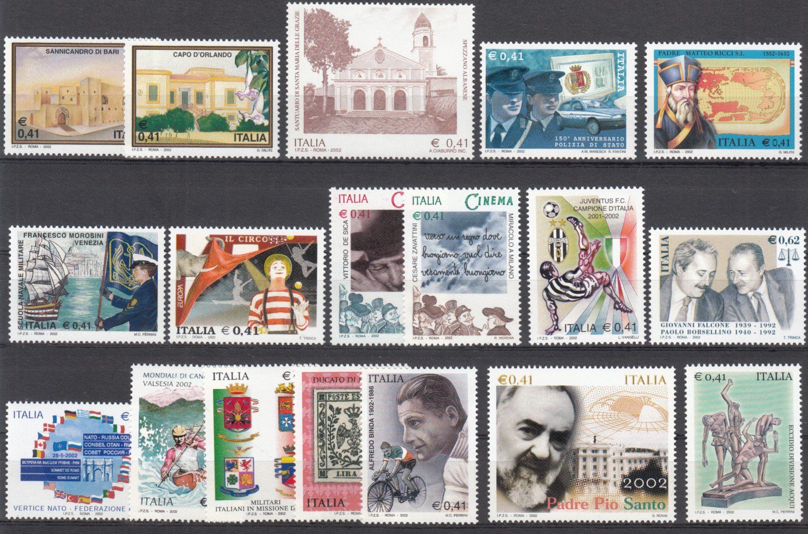 Alle Briefmarken: Italien 2002 postfrisch – Gebraucht aus Bürglen TG von StampGraf 3