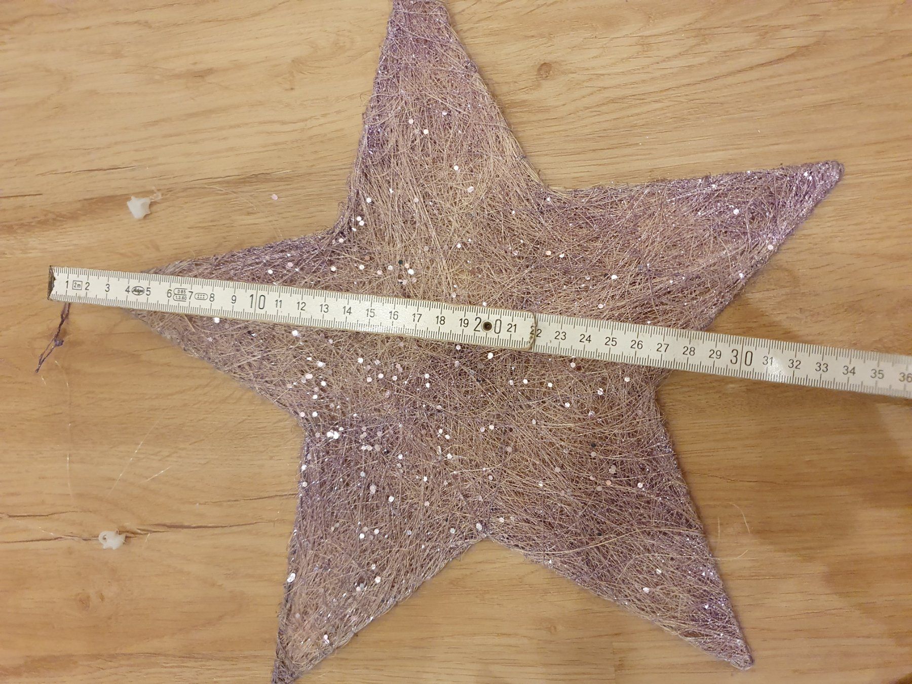 Tutte le decorazioni: 3 lilafarbene, glitzernde Deko Sterne gross – Usato da Heinrichswil venduto da frankie19860 1