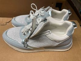 Tamaris Damen Sneaker, Gr. 41, Glitzer, Reissverschluss