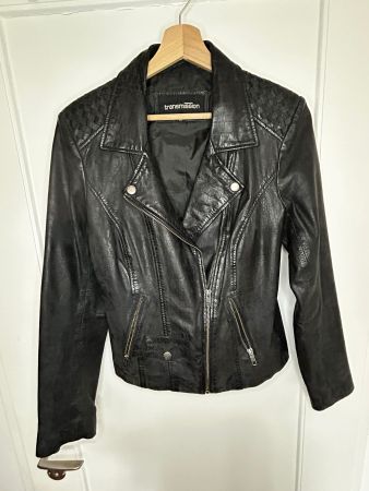 Lederjacke Transmission schwarz Damen Grösse M guter Zustand