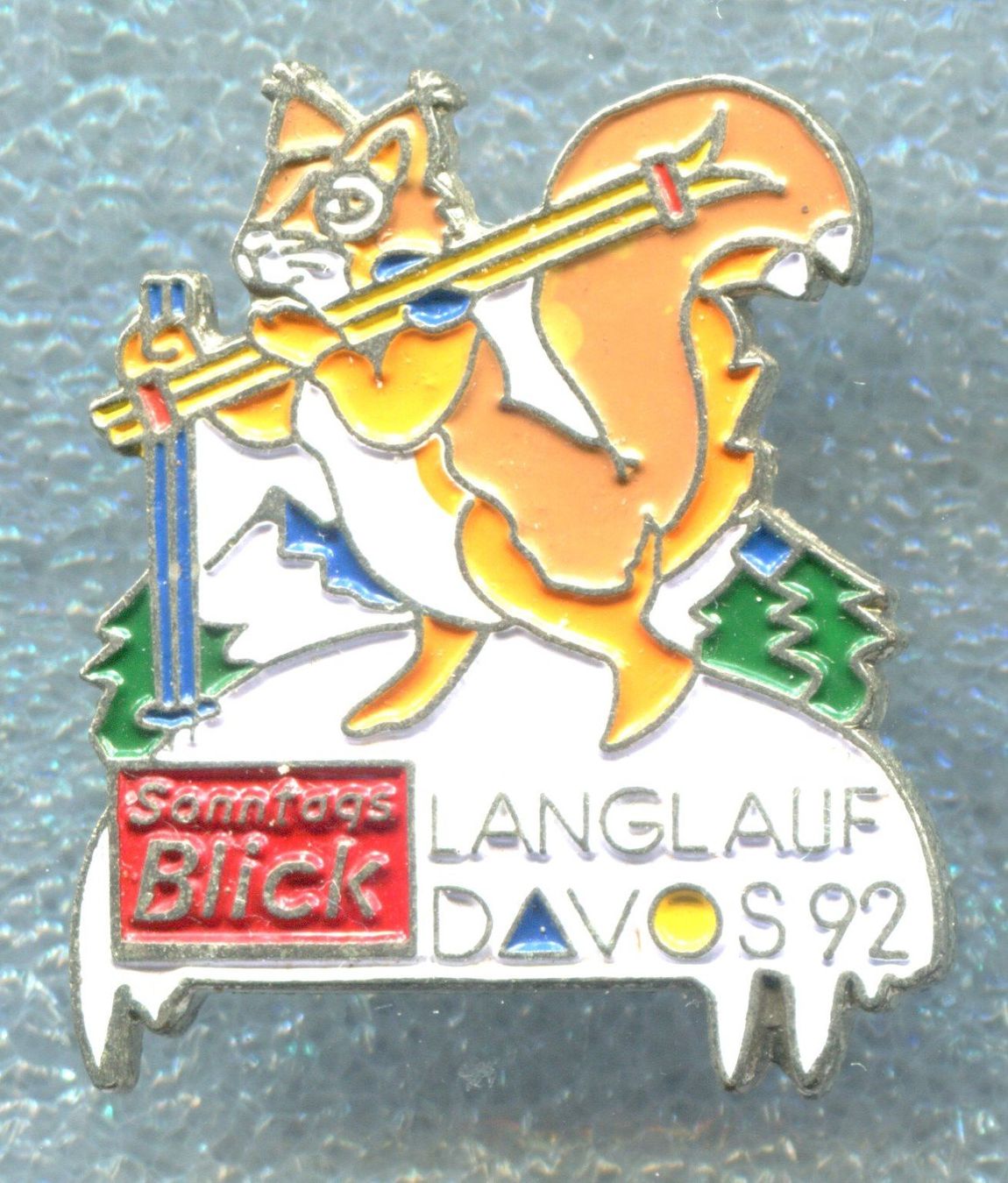 Placchette & Badge: Sonntags Blick  DAVOS  Langlauf '92 – Usato da Winterthur venduto da Sammleroase