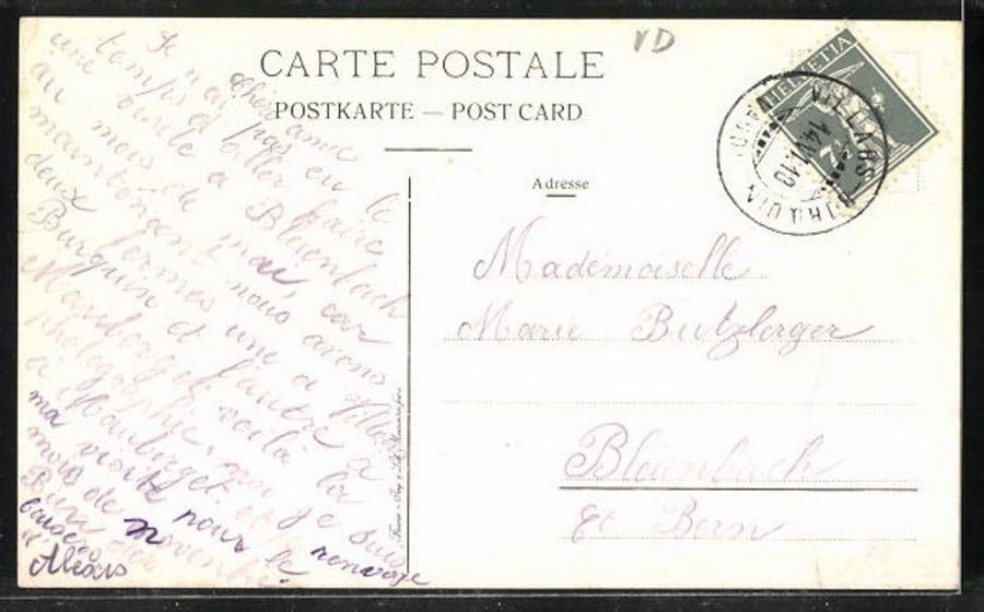 Cartoline postali: Le Mauborget, circulée 1918 – Usato da Frauenfeld venduto da POML 1