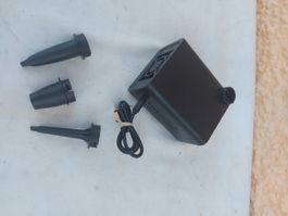 Mini Pumpe Luft mit Zubehoer, mit Akku ;  Neu