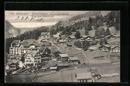 Wengen, Hotel National und Jungfraublick