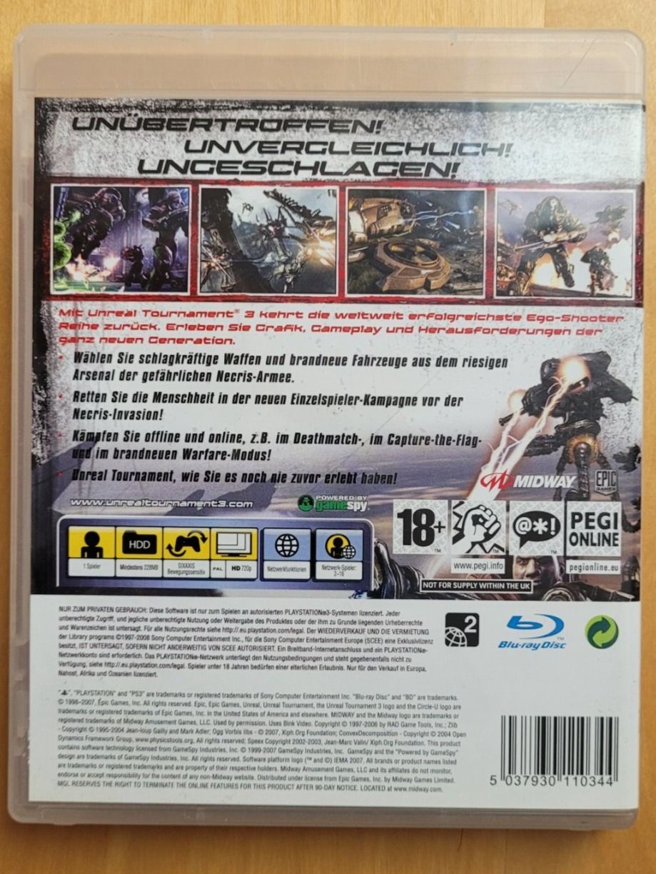Sony Spiele: UNREAL TOURNAMENT 3 - PS3 – Gebraucht aus Neftenbach von Mador6 2