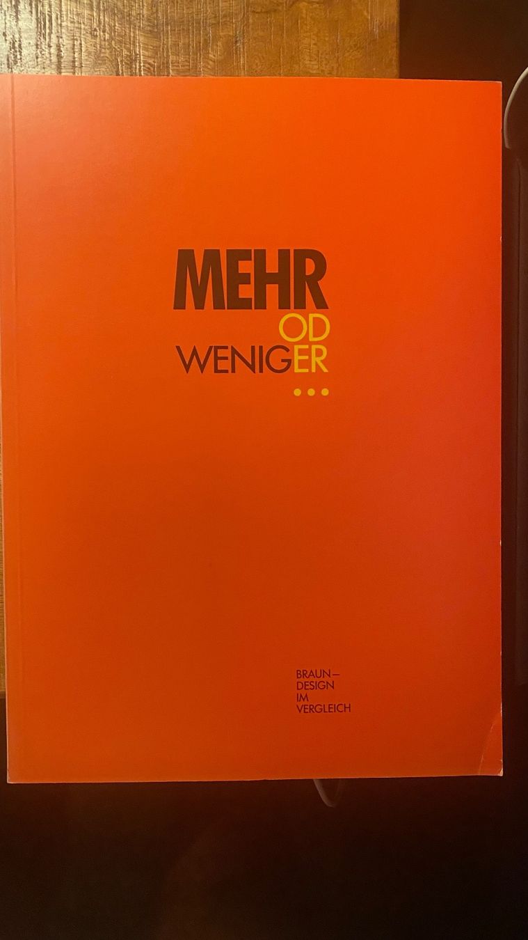 Bücher: Mehr oder weniger Braun Design Gugelot Rams Katalog 1991 – Gebraucht aus Bern von Ensadinado