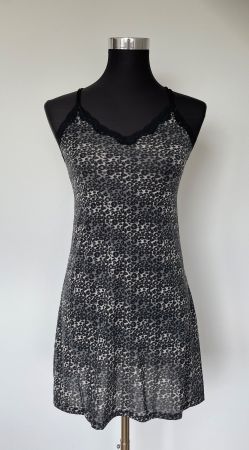 Négligé / Unterkleid (grau-schwarz-weiss) – nie getragen