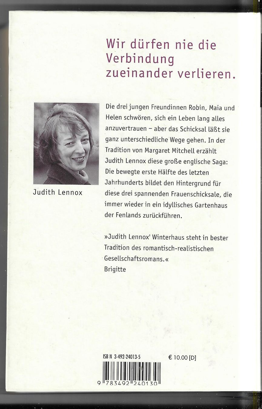Libri: Judith Lennox - Das Winterhaus – Usato da Nunningen venduto da mercury-for-books 1