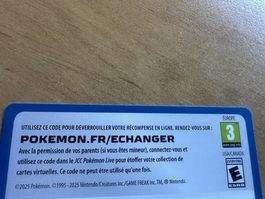 POKEMON ECHANGER BOOSTER NUMERIQUE NEUF
