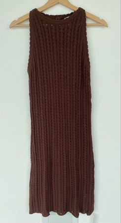 Braunes Strickkleid/ Bikini Coverup