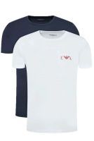 Emporio Armani 2 Pack Crew Neck T-Shirt - White / Navy XL