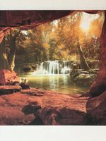 Leinwandbild Wasserfall Motiv, guter Zustand