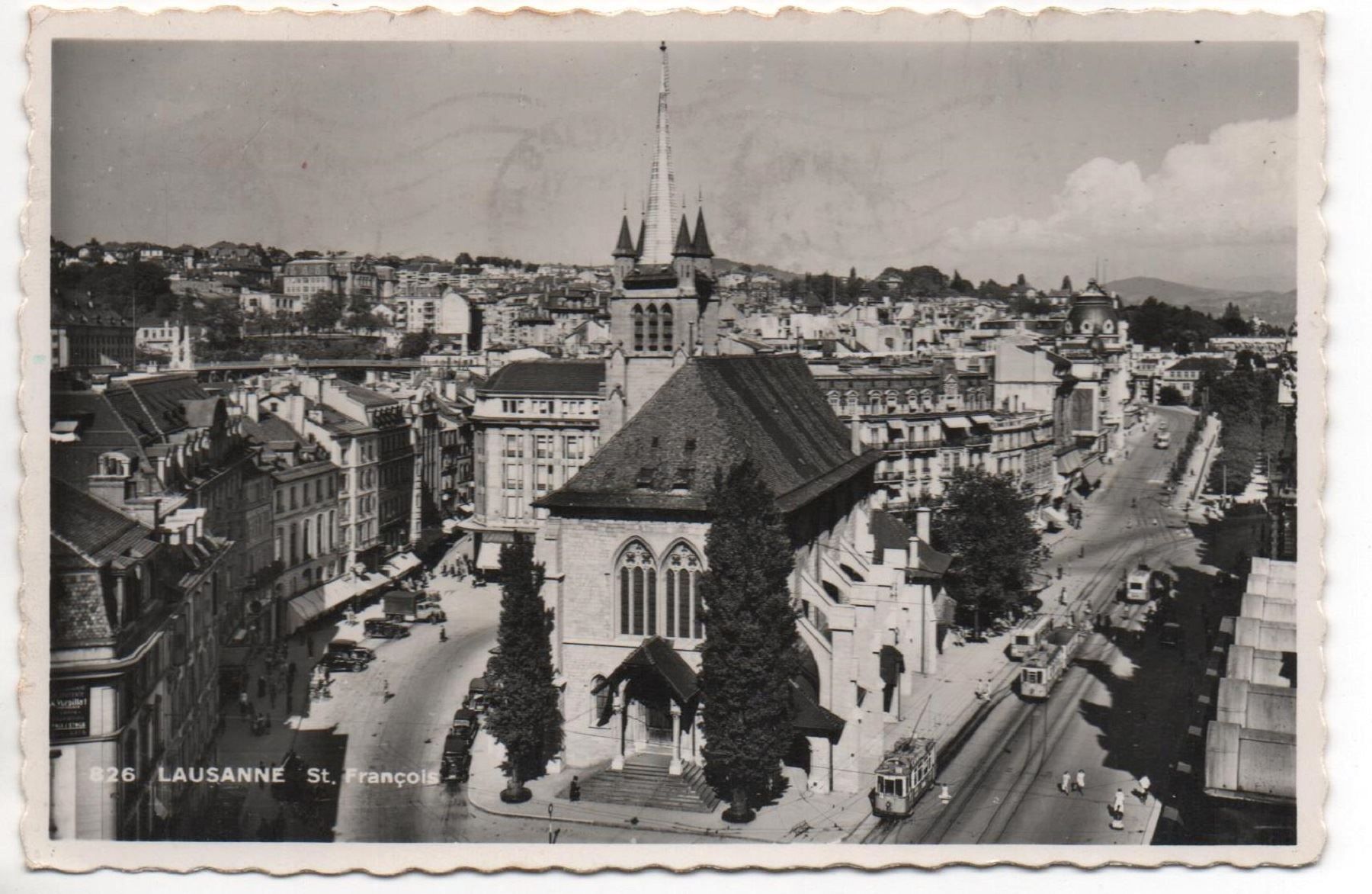 Cartoline postali: LAUSANNE St. François - tramway – Usato da Jona venduto da philajona