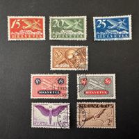 FLUGPOST, Auswahl, GLATTE GUMMIERUNG, gestempelt