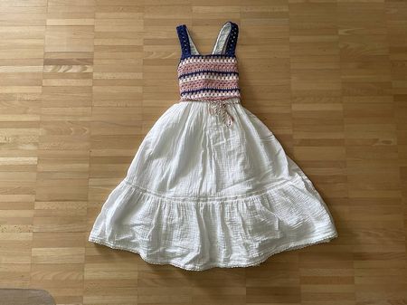 Sommerkleid mit gehäkeltem Top Gr.110