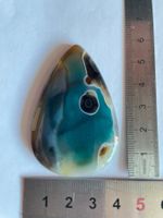 Edelstein: türkisblauer Achat/Chalcedon