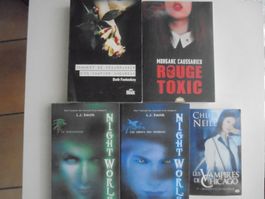 5 romans d' histoires de vampires, très très bon état