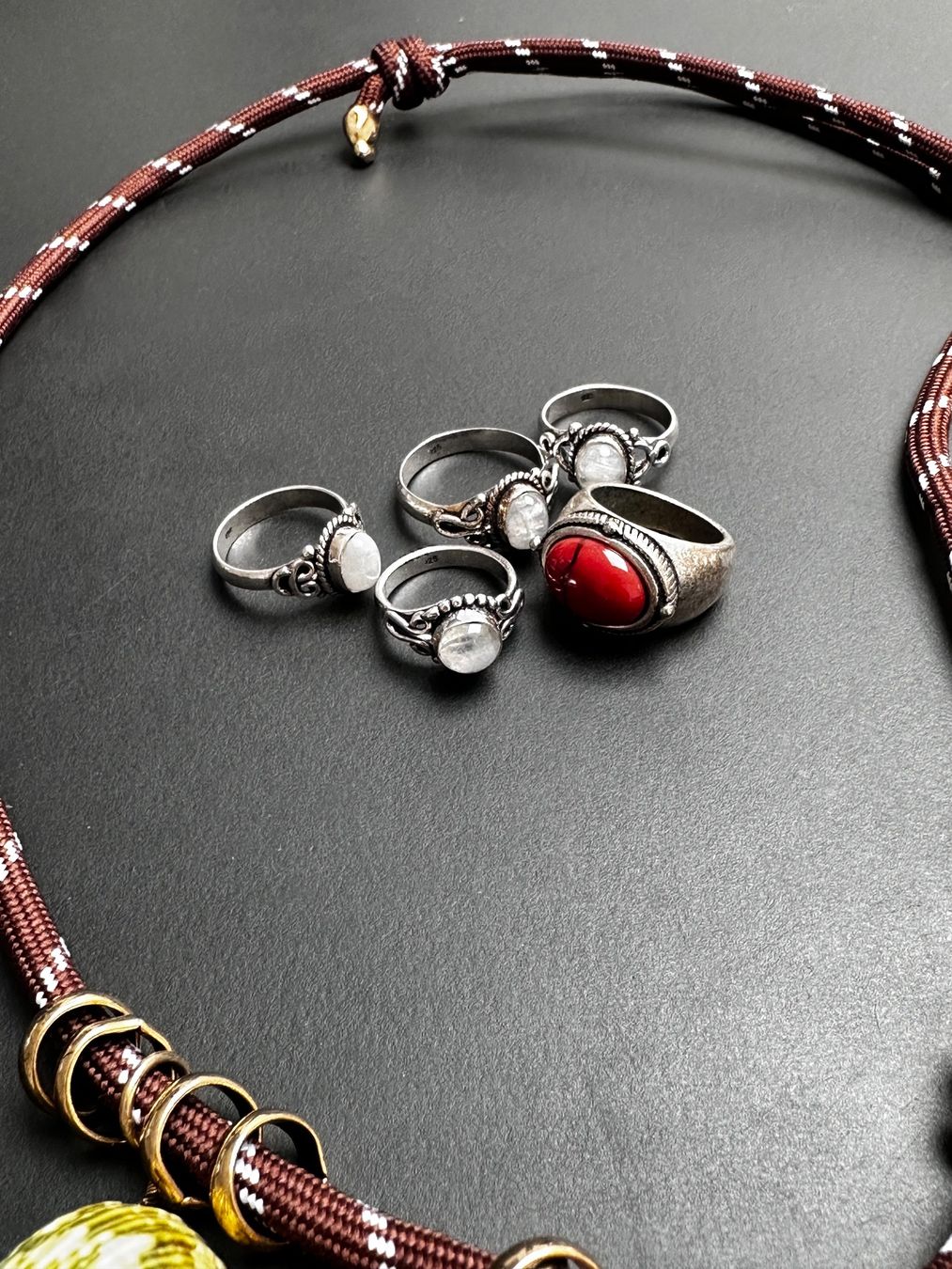 Zara Catenine: Modeschmuck Set / ZARA Halskette / Ringe / Boho-Style – Usato da Haldenstein venduto da enie123 3