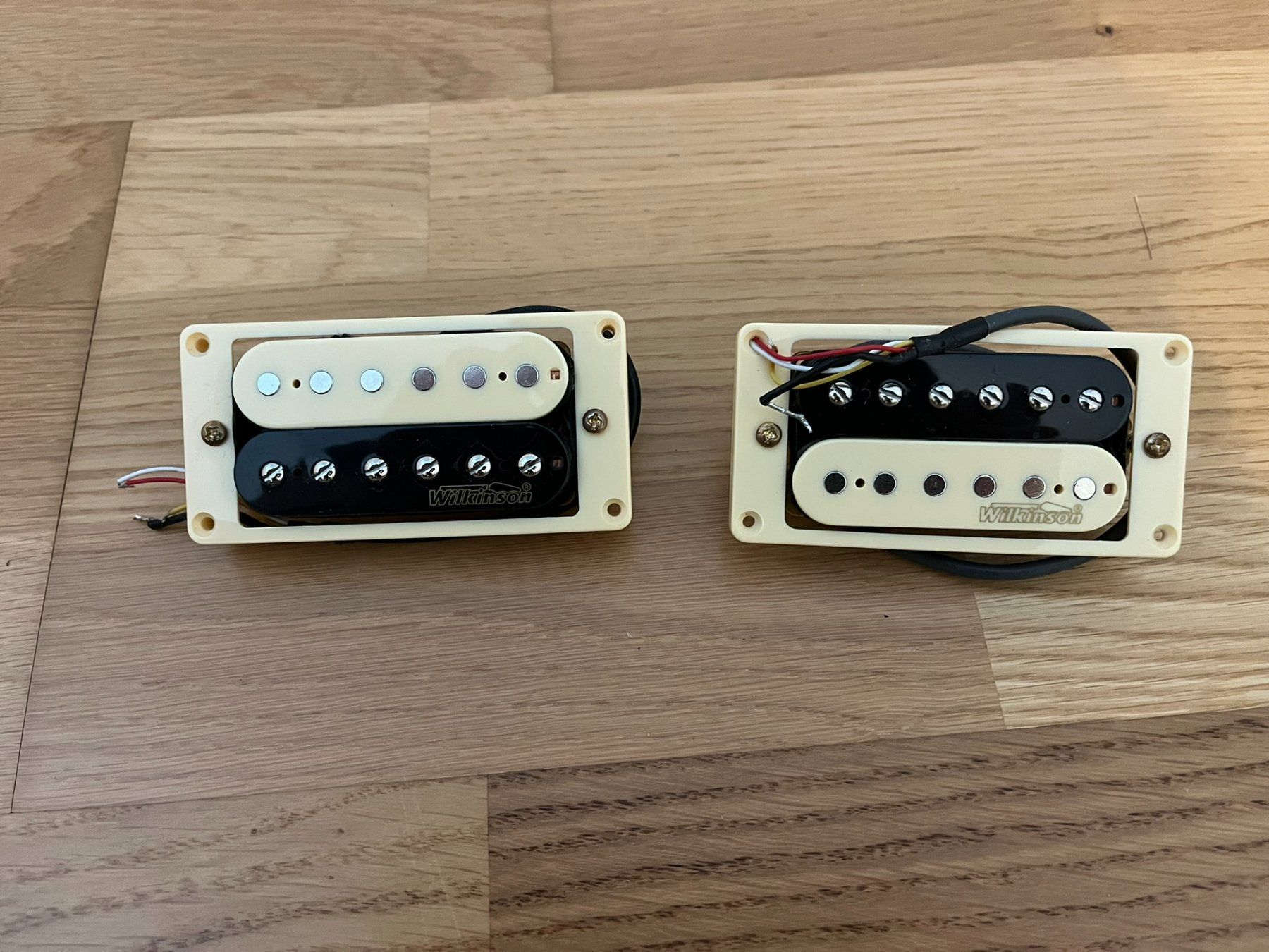 Strumenti musicali: 2x Wilkinson Humbuckers Zebra with Rings, 4-Wire Split – Usato da Kilchberg ZH venduto da dom_mp8q