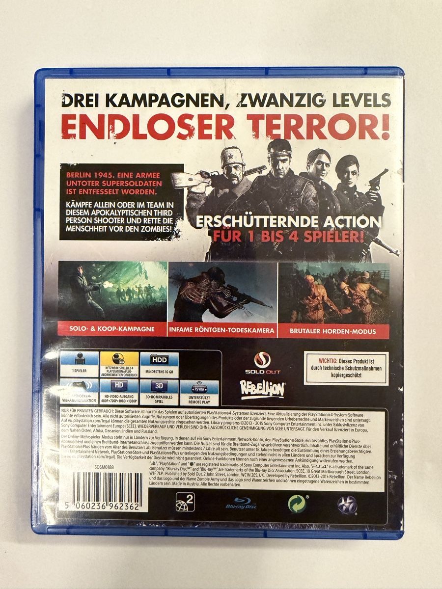 Sony Jeux: Zombie Army Trilogie Ps4 Game – D'occasion à Hendschiken par Jamie2006 1
