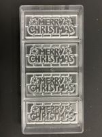 4 Polycarbonat Schokoladenform „Merry Xmas“