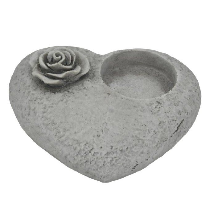 Tutte le decorazioni: Trauerherz mit Blumen und Kerzenhalter – Nuovo e nell'imballaggio originale da Oensingen venduto da Liquidations-Shop 1