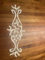 Dekorative Vintage Tischdecke, creme-weiss, Handarbeit
