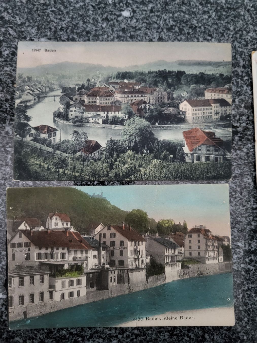 Ansichtskarten: 6 Ansichtskarten, frankiert, Baden, um 1900 – Gebraucht aus Zürich von  1