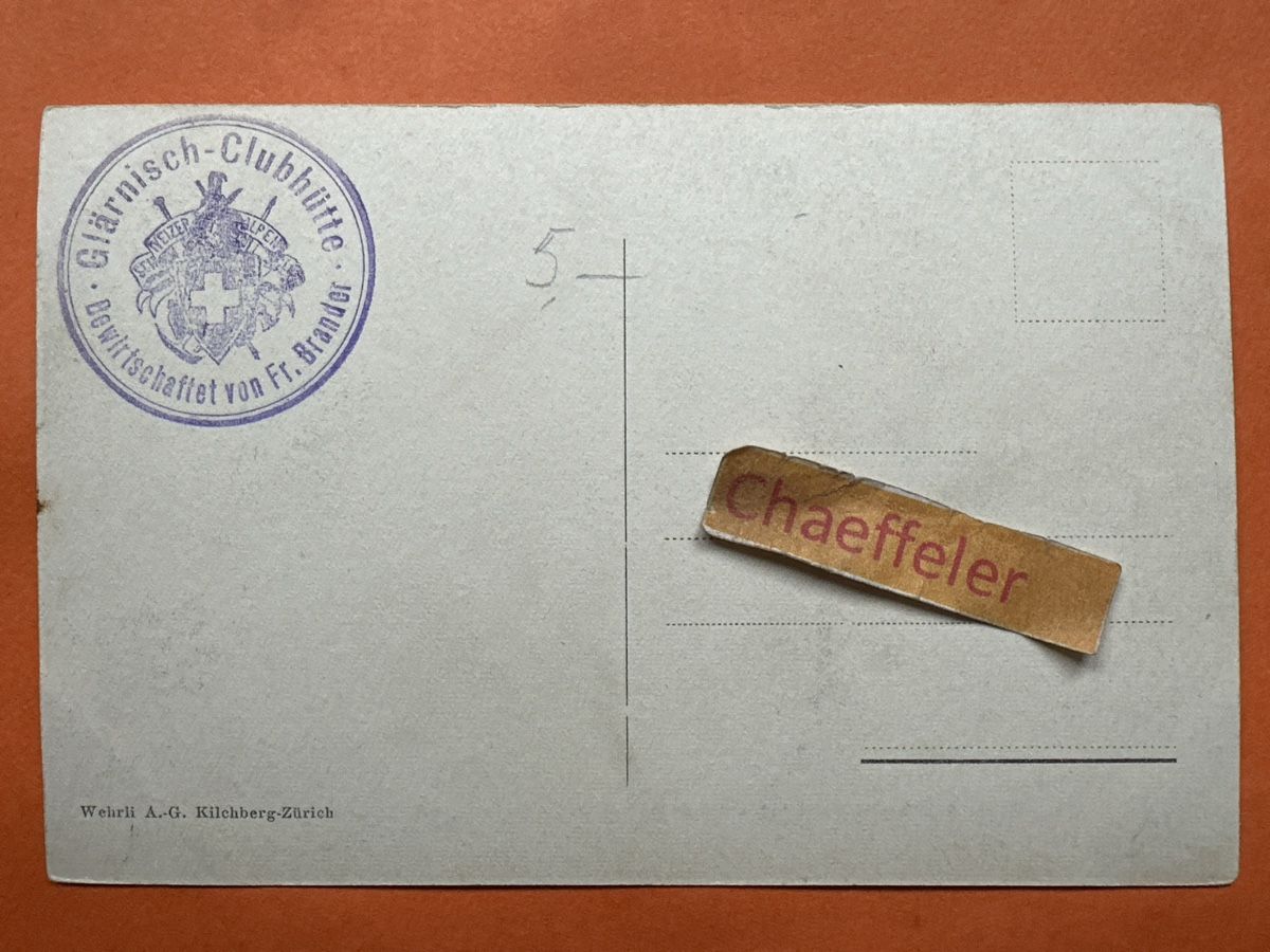 Cartoline postali: Alte Ansichtskarte Ruchenglärnisch Gipfel, Selten! – Usato da Zürich venduto da Chaeffeler 1