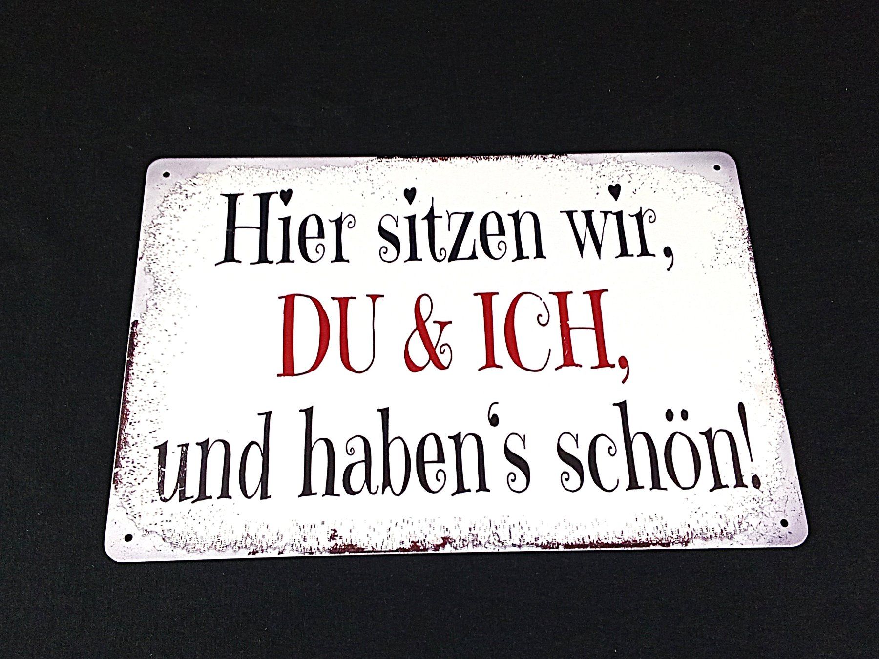 Insegne: dekoratives Schild (Hier sitzen wir) – Usato da Pratteln venduto da Restwert_Pratteln 2