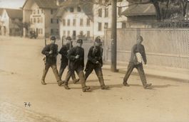 Gruppe, Schweizer Armee, Kpl mit 4 Mann um 1930