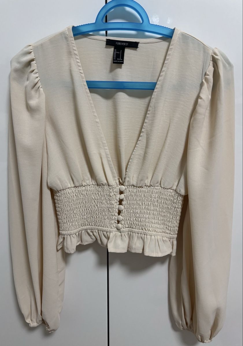 Camicette: Forever 21 Bluse, Cremeweiss, Grösse S – Nuovo (secondo la descrizione) da Zollikerberg venduto da Jvac2