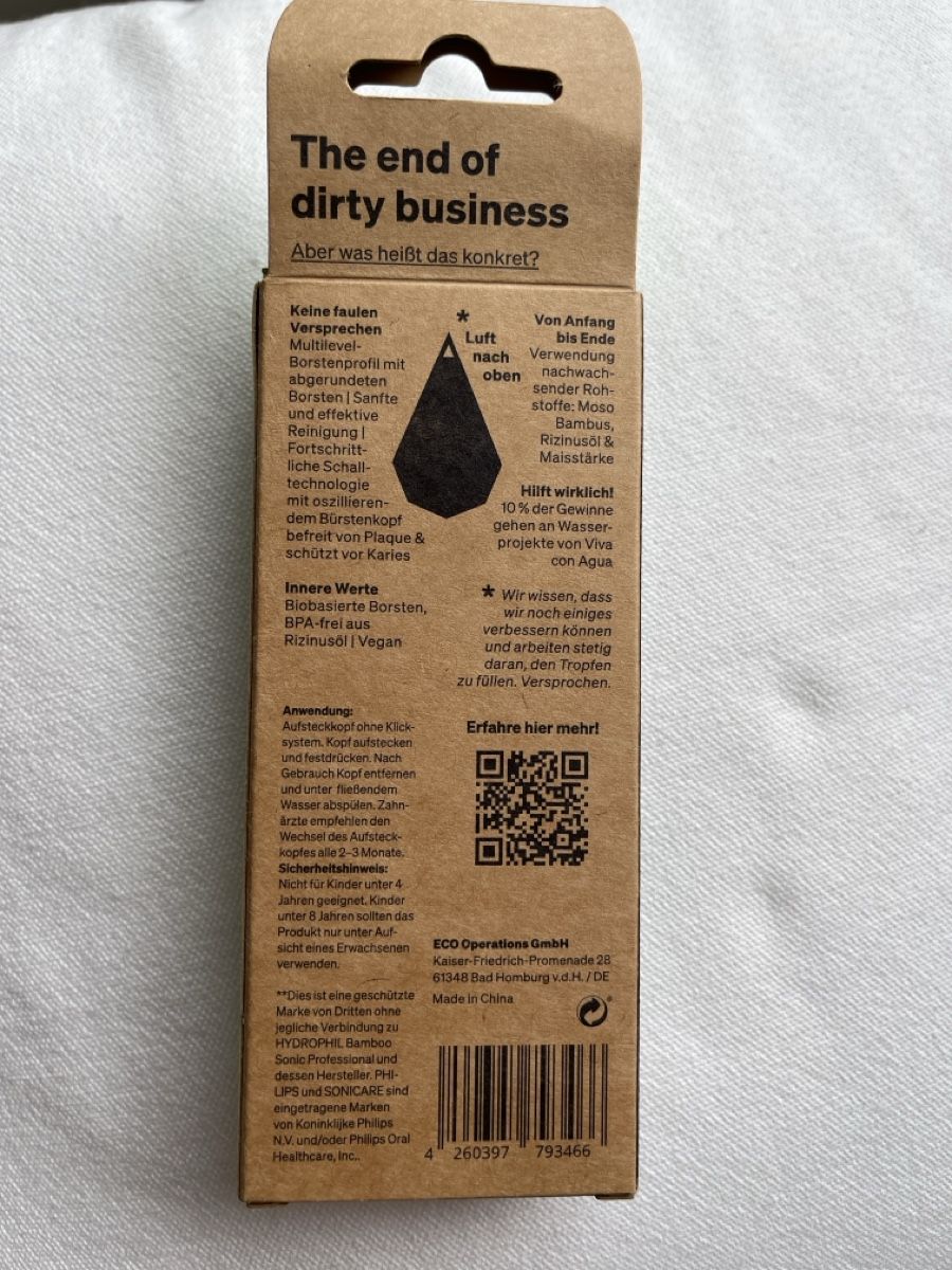 Philips Sonicare Cura dei denti: HYDRO PHIL Bambus Sonic Professional 2st neu – Nuovo e nell'imballaggio originale da Weesen venduto da Engadinerin 1