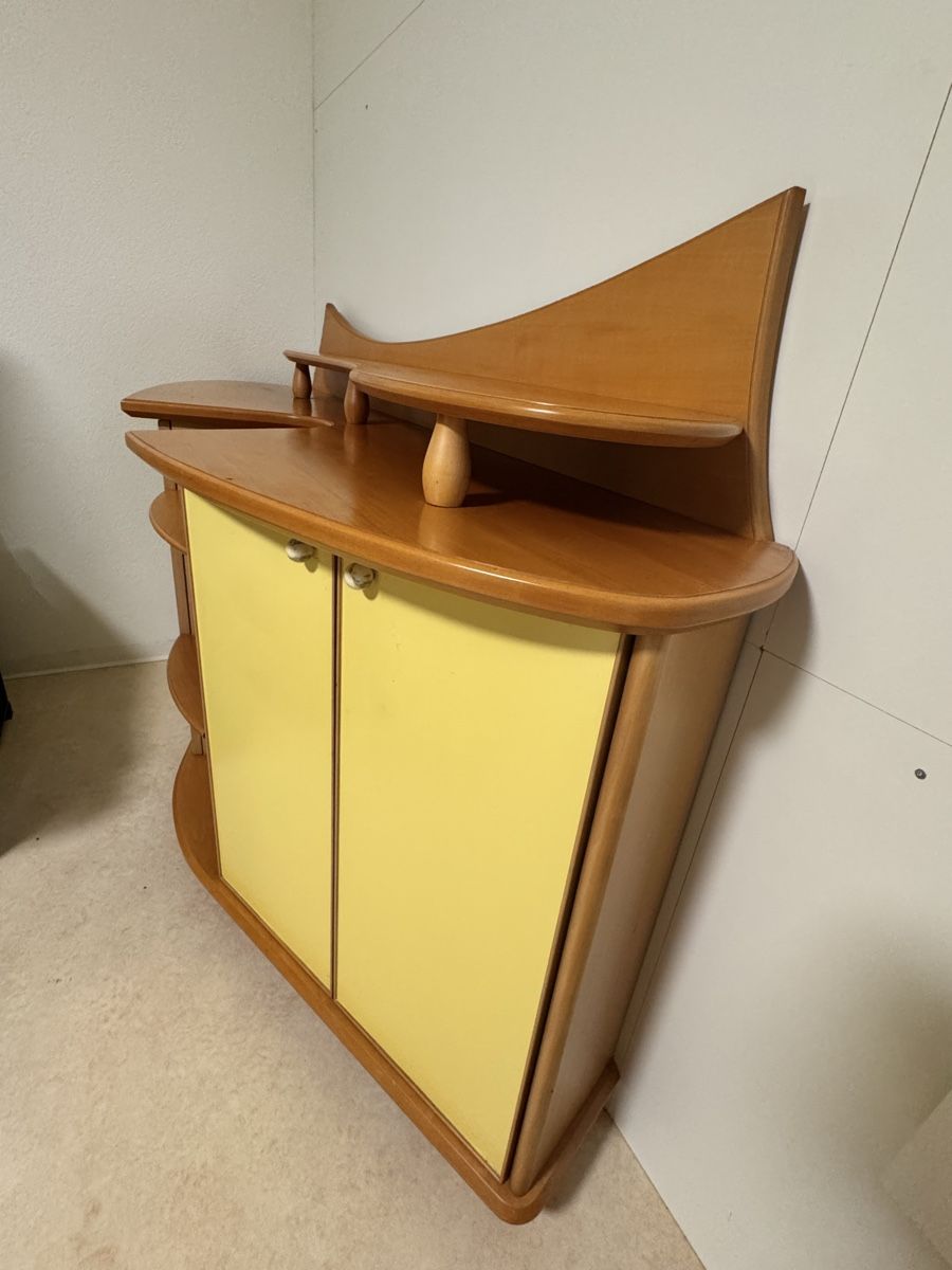 Cassettiere: Sideboard mit Retro-Design gelb, Holz, 2 Türen – Usato da Watt venduto da Mig76 1
