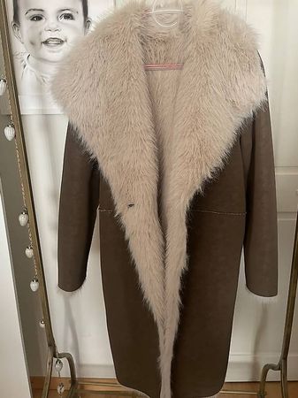 Wintermantel AMISU Damen Gr 34 / XS Braun Beige Neu