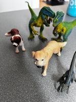 Schleichtiere Hunde Dinosaurier Kuh Konvolut