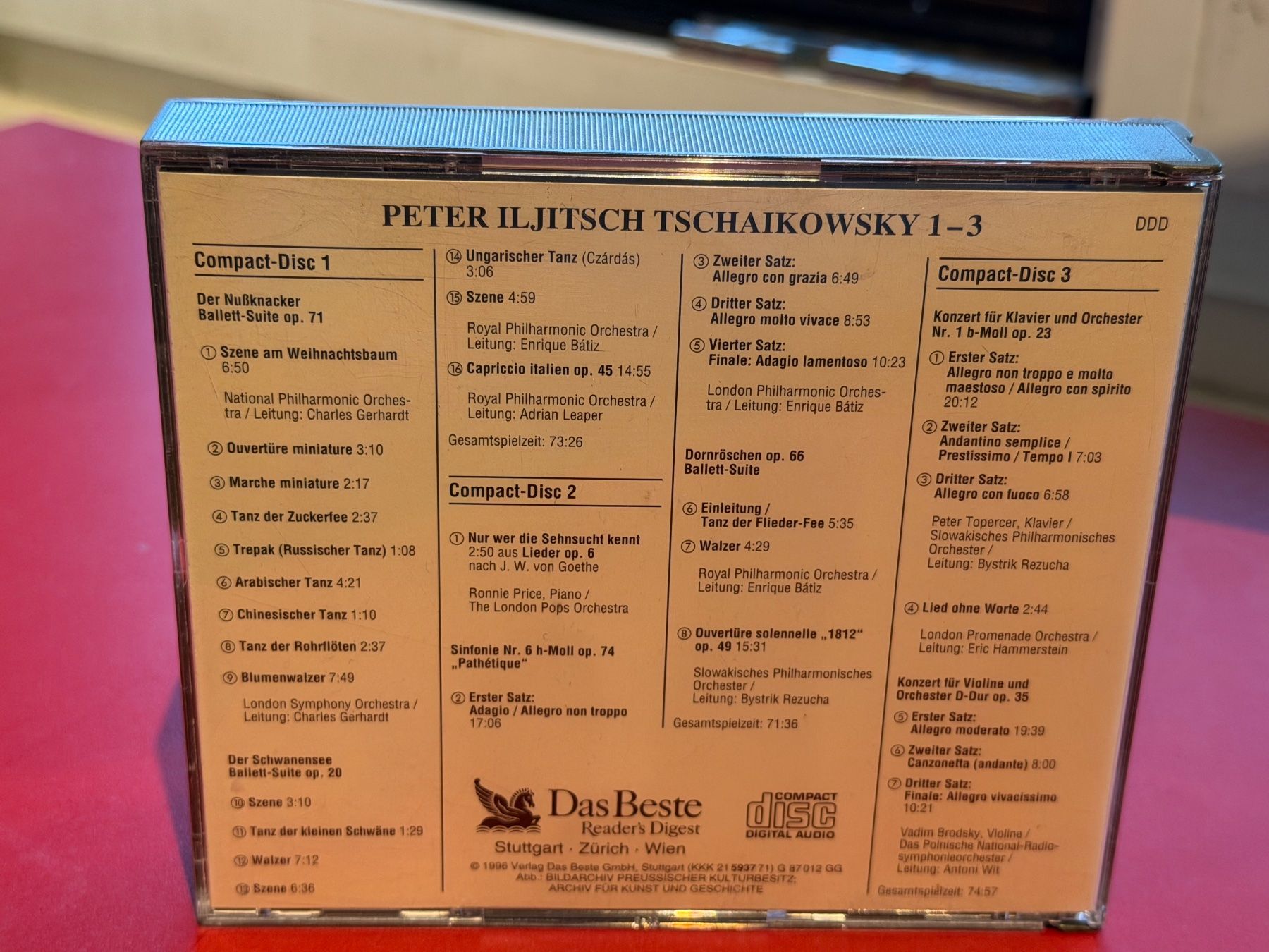 CD: Peter Iljitsch Tschaikowsky 1-3 - Das Beste - KA02D – Usato da Küsnacht ZH venduto da Jazztilldawn 1
